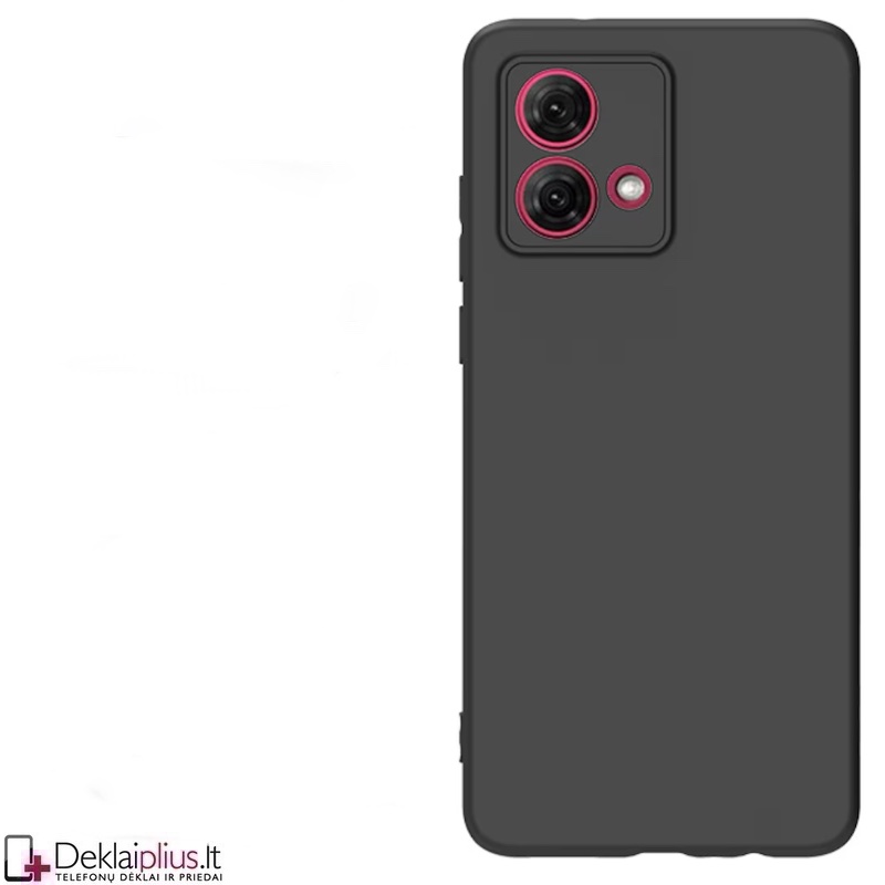 Silikoninis ploniausias dėklas su kameros apsauga - juodas (Motorola Moto G84) Silikoninis ploniausias dėklas su kameros apsauga - juodas (Motorola Moto G84)